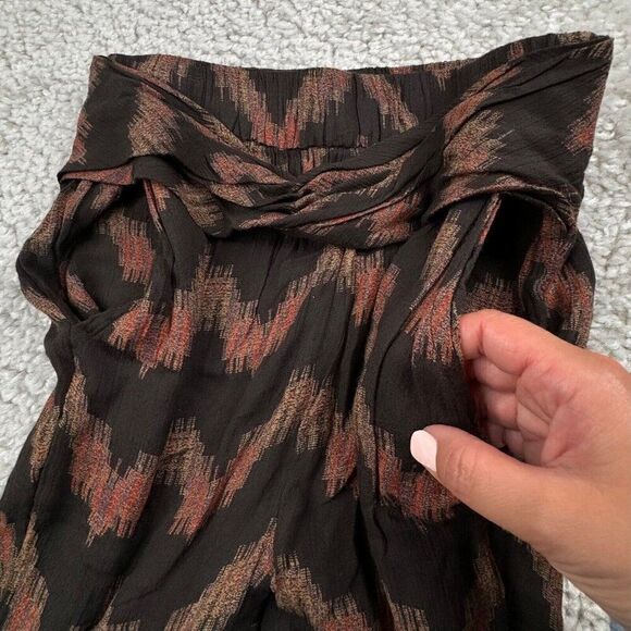 Free People Got Me Twisted Harem Pants Black Print - Picture 6 of 10